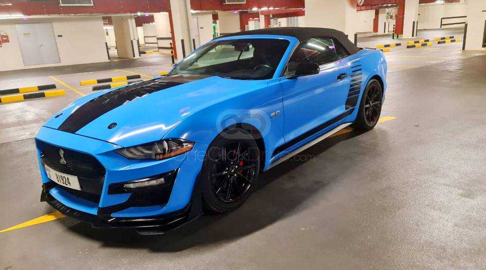 Rent Blue Ford Mustang Shelby GT Kit Convertible V4 in Dubai-pic_4